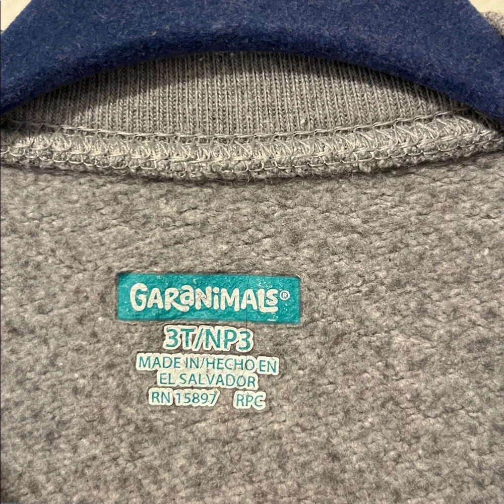 GARANIMALS Toddler 3T Wolves Moon Crewneck Sweatshirt Unisex Gray Cotton - Picture 3 of 5